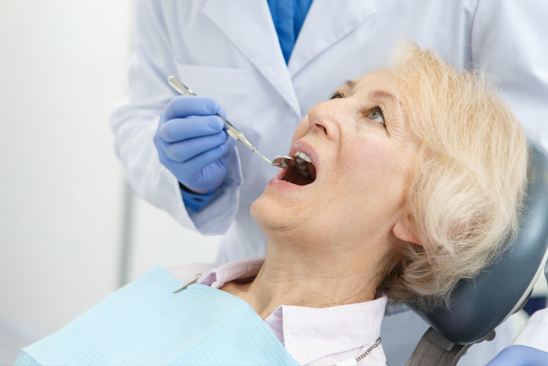 dental patient having an exam