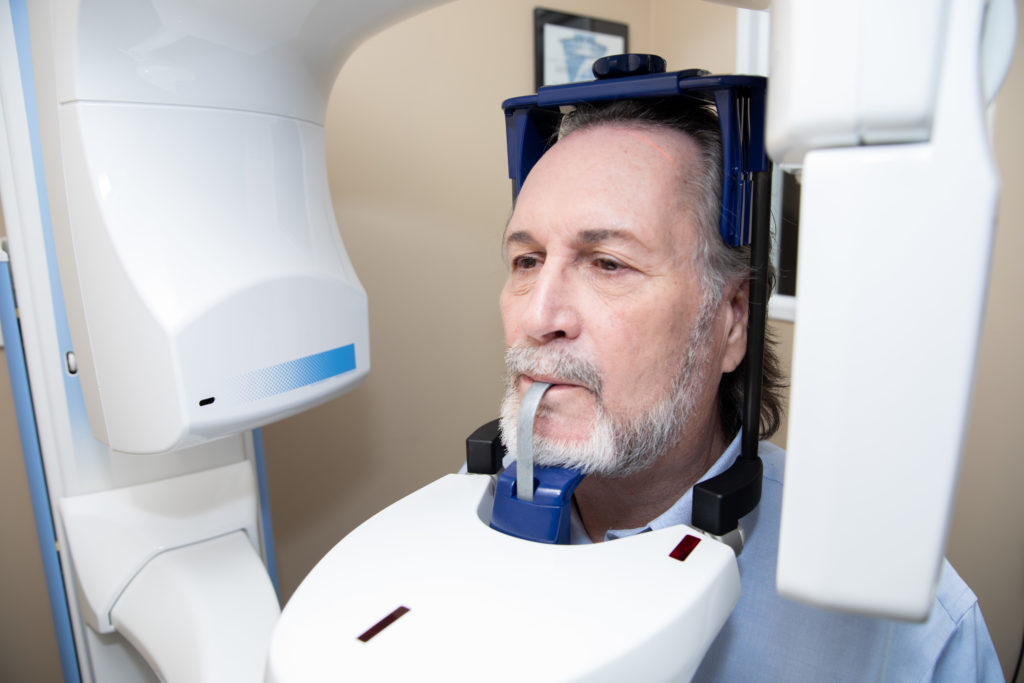 patient getting dental x-rays